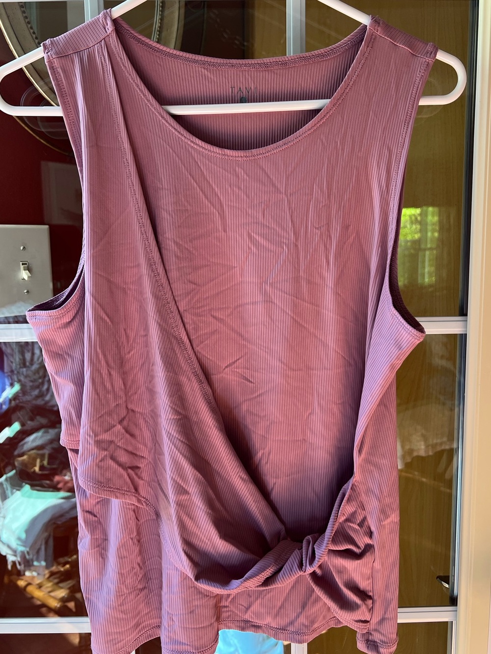 Women’s Twist-Front Tank Top in Mauve